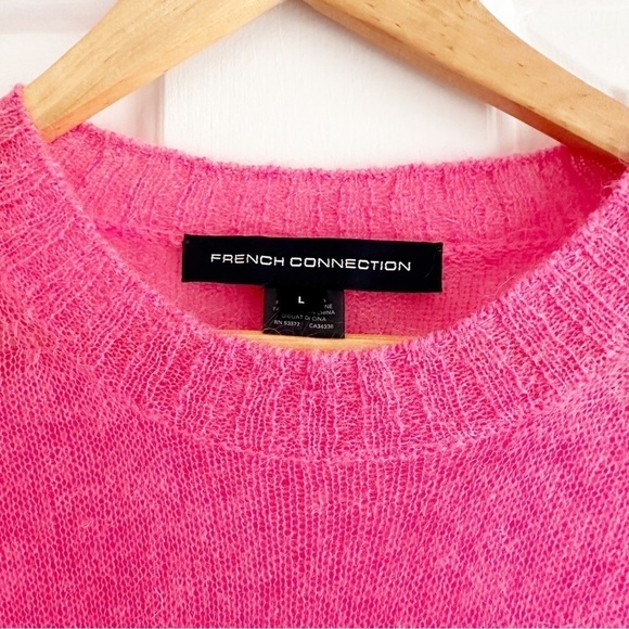 French Connection Women's Miri Knit Mohair Sweater L Swifty Valentines Feminine - Picture 8 of 8